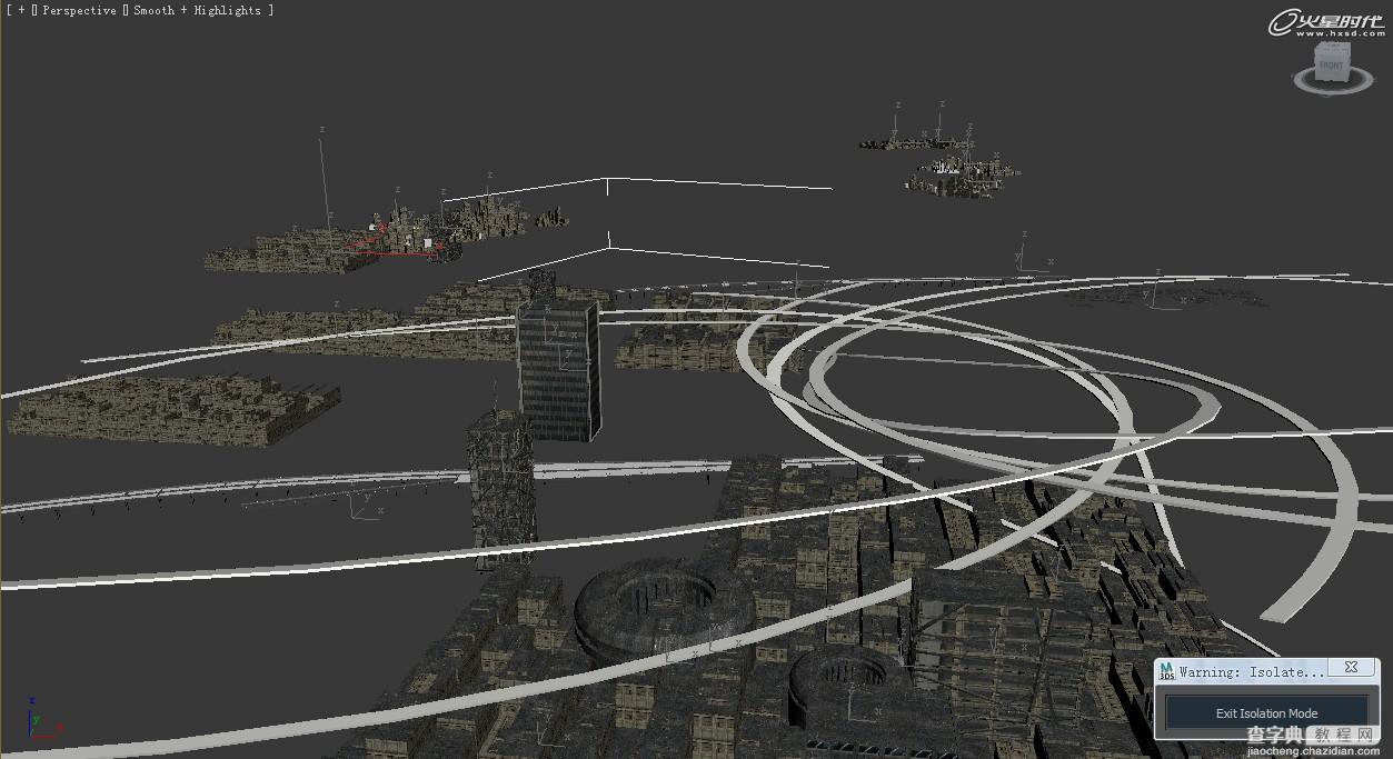 3DSMAX制作超酷的未来概念城市模型教程7