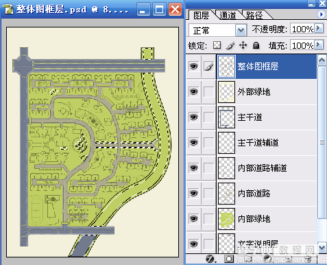 AutoCAD结合PhotoShop制作总平填色流程介绍54