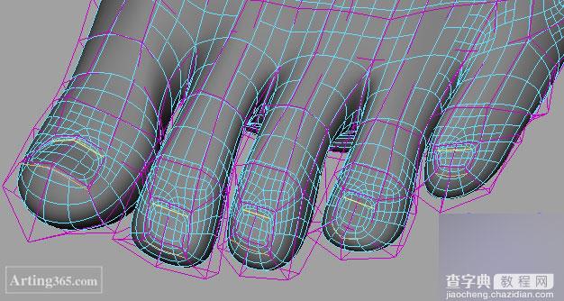 Maya初级建模教程:逼真的人脚建模制作过程19