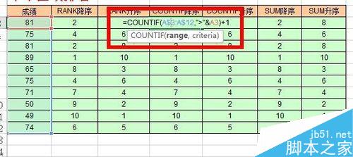 Excel中如何利用函数对单个区域进行排名？6