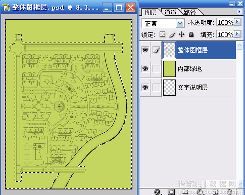 AutoCAD结合PhotoShop制作总平填色流程介绍35