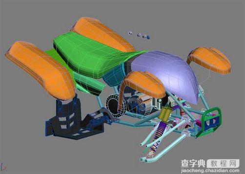 3Dsmax制作的极具个性的四轮摩托车5