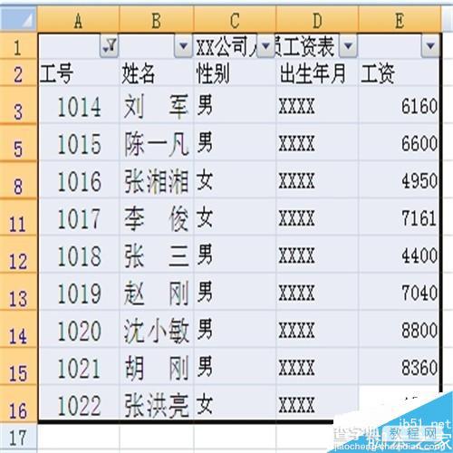 excel2010自动筛选功能快速删除空行方法介绍1