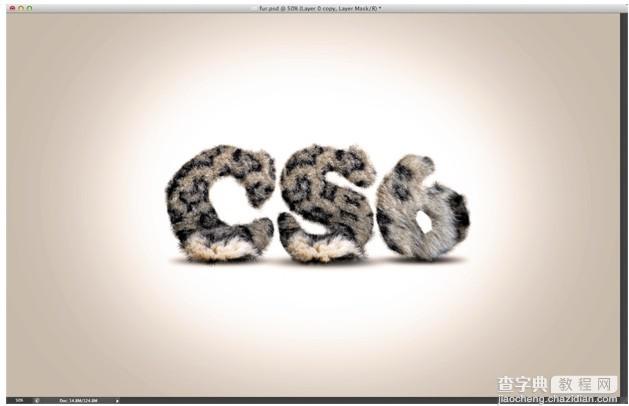 PhotoShop(PS)设计打造出非常酷的毛茸茸字体效果实例教程17