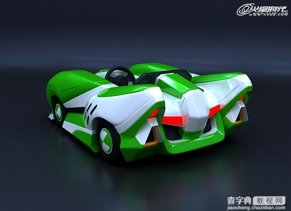 3DSMAX打造漂亮可爱的绿色卡丁车2