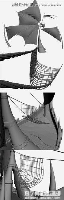 3DMAX教程：制作在一个暴雨天气冲浪在大海中航行的帆船9