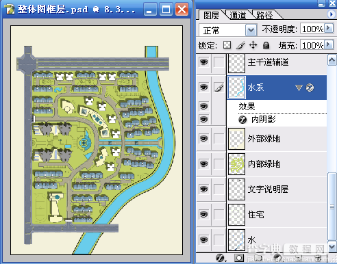 AutoCAD结合PhotoShop制作总平填色流程介绍78
