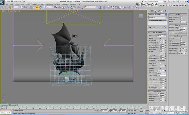 3DMAX教程：制作在一个暴雨天气冲浪在大海中航行的帆船23