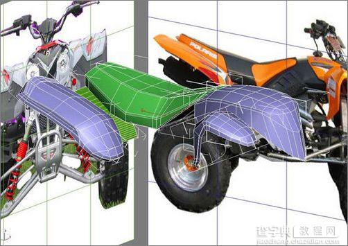 3Dsmax制作的极具个性的四轮摩托车4