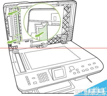 惠普hpCM1312、2320怎么清除ADF卡纸？4