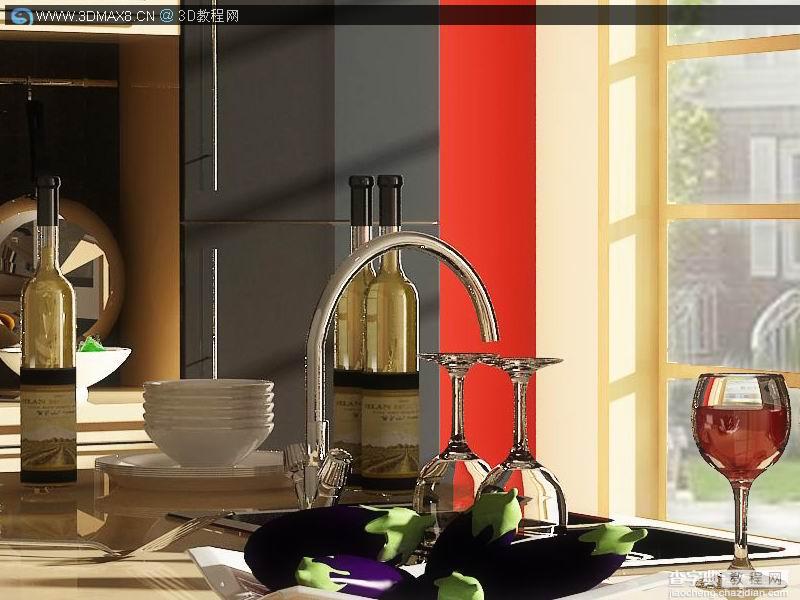 VR厨房渲染教程,带模型和贴图8