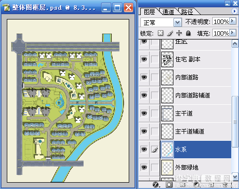AutoCAD结合PhotoShop制作总平填色流程介绍76