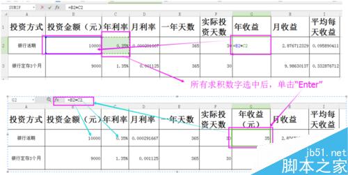 Excel中多个数求和、差、积、商具体操作方法介绍4