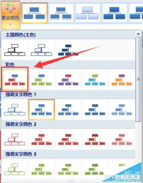 用word 2007快速制作组织结构图教程7