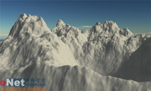 3DS MAX9.0教程：巍峨连绵的雪山10