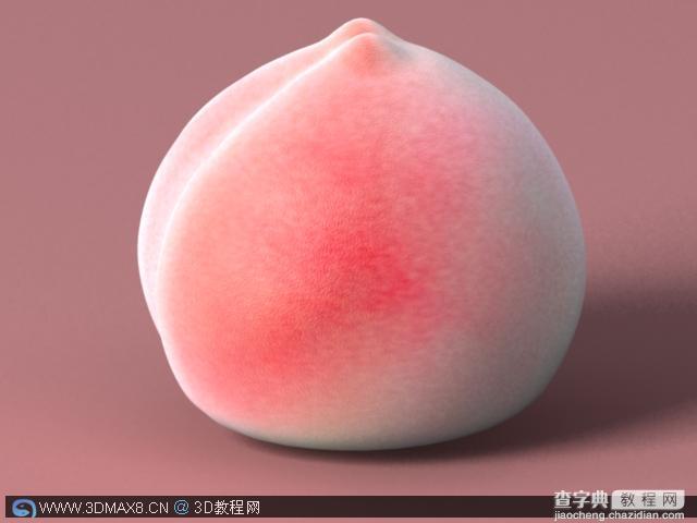 毛茸茸的桃子材质_3DMAX教程1