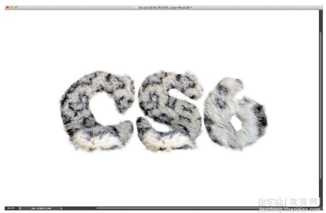 PhotoShop(PS)设计打造出非常酷的毛茸茸字体效果实例教程13