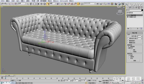 3DSMAX制作逼真的欧式沙发建模教程55