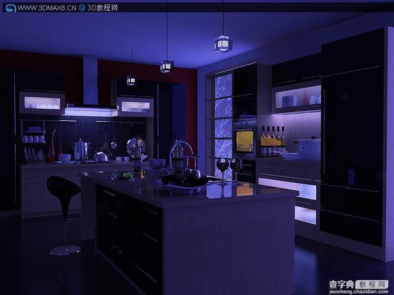 VR厨房渲染教程,带模型和贴图6