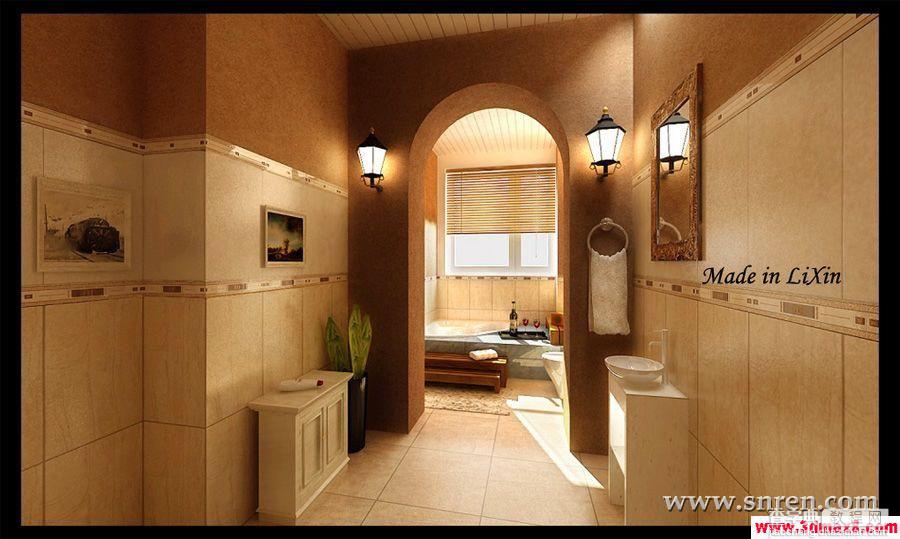 3DSMAX和VRAY快速打造豪华的浴室效果图1