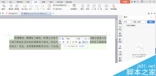 word翻译文字怎么使用?word翻译文字功能使用方法5
