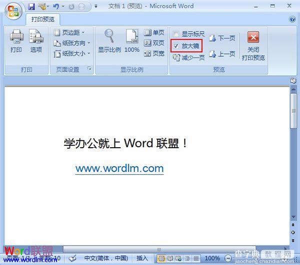 在Word2007中如何在打印预览界面里进行编辑修改2