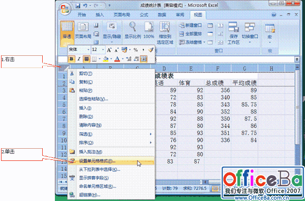 Excel 2007工作表的保护设置步骤1