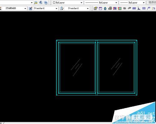 CAD怎么使用拉伸的块绘制窗户?1