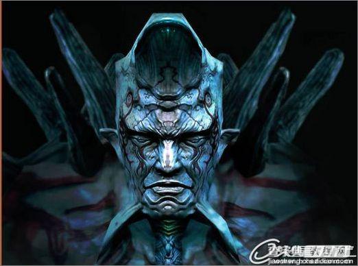 3Dmax photoshop、zbrush制作魔法武器战士1