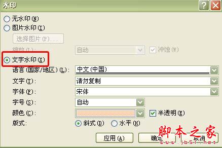 在Word2007文档中添加文字水印和文字水印的方法步骤（图文）2