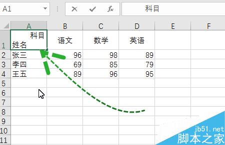 Excel简单制作斜线表头方法6
