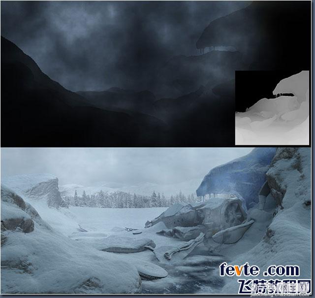 3DSMAX渲染客机坠毁雪地的逼真场景22