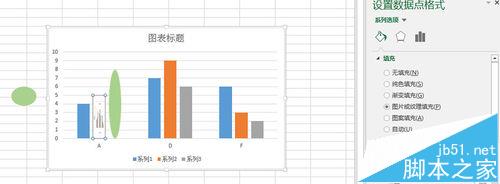 Excel图表怎么将柱形图表形状改变成心形显示?5
