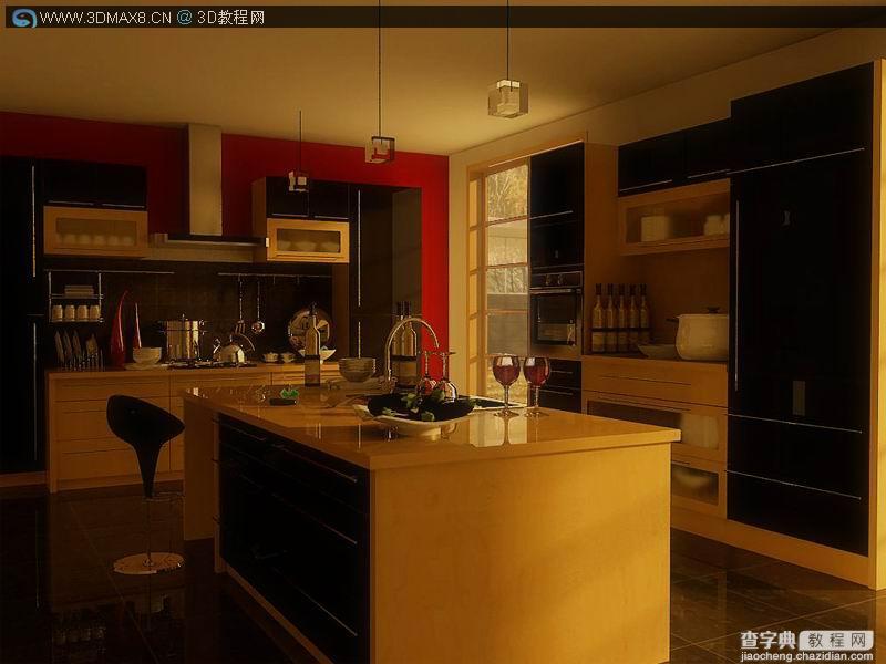 VR厨房渲染教程,带模型和贴图4