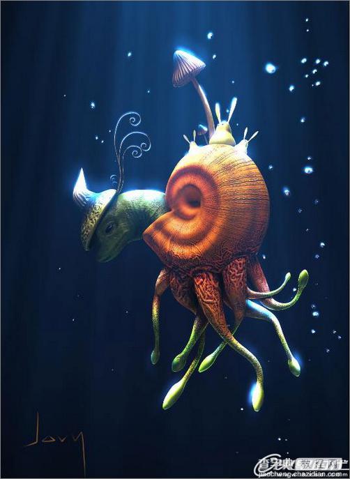 3DsMAX教程:打造逼真的海底光影效果和深海动物25