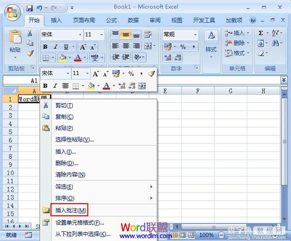 在Excel2007中如何给图片批注的添加1