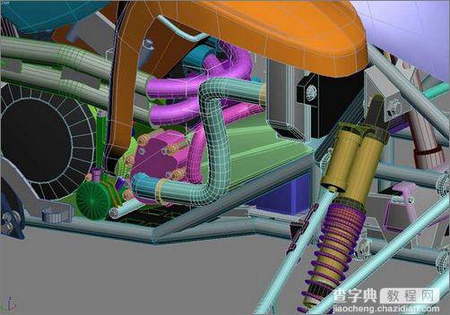 3Dsmax制作的极具个性的四轮摩托车6