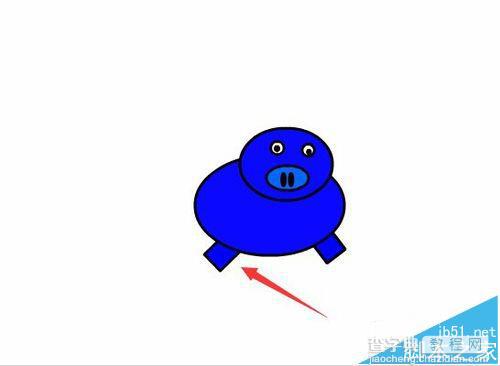 flash怎么绘制宝蓝色的卡通小猪?10