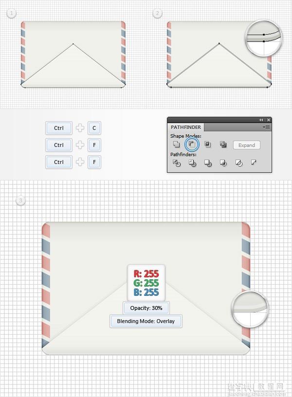 Illustrator(AI)模仿创建一个的信封插图实例教程12