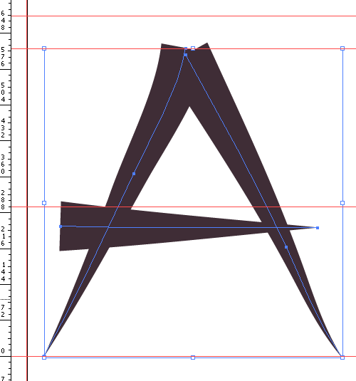 Illustrator绘制字体形状导入到FontLab10