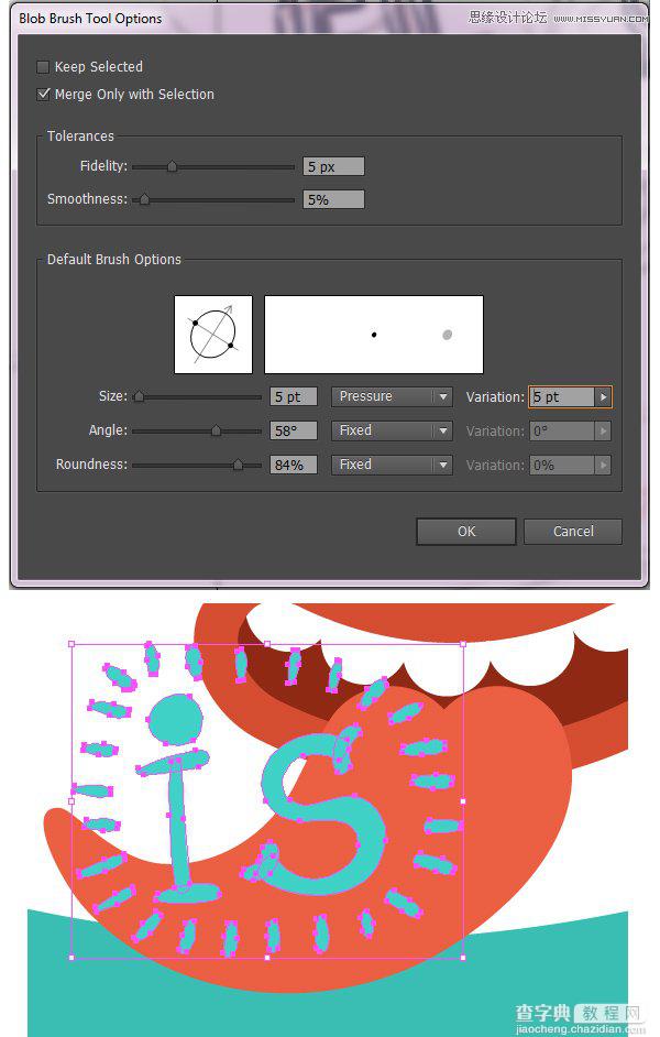 Illustrator设计一张俏皮疯狂复古风格强烈的海报40