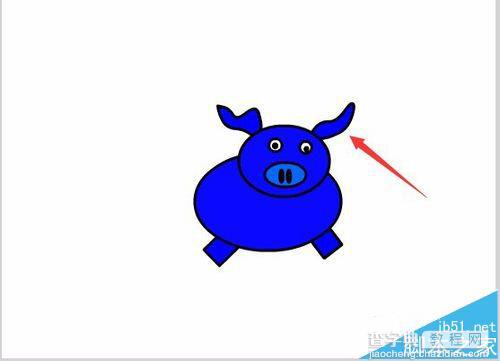 flash怎么绘制宝蓝色的卡通小猪?11