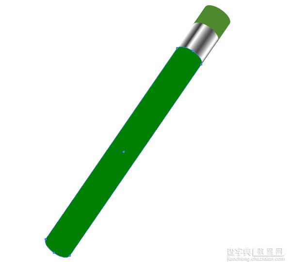 Illustrator绘制逼真的绿色铅笔效果图9