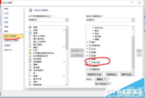 excel2010表格怎么添加开发工具菜单?4