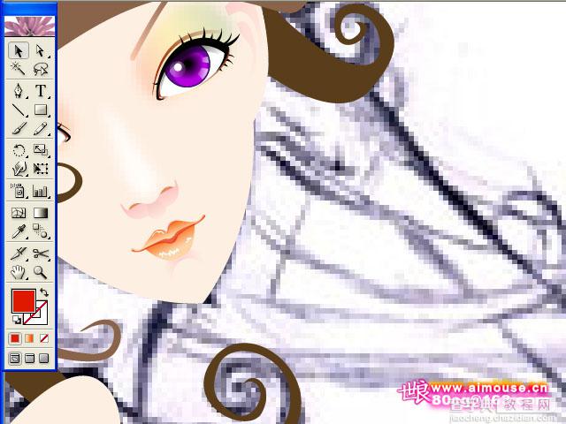 Illustrator 插画教程唯美的花季天使11