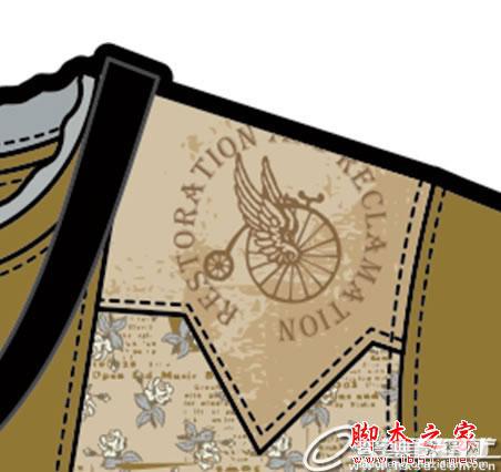 CorelDRAW(CDR)设计制作夏装男士衣服款式图实例教程图文详解39