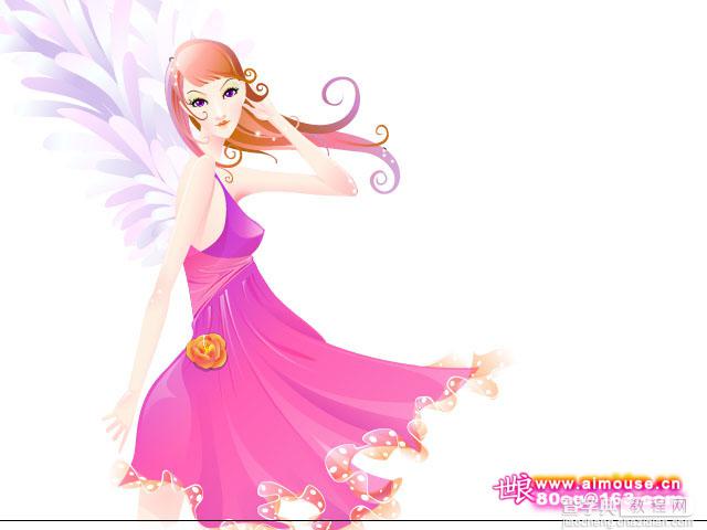 Illustrator 插画教程唯美的花季天使26