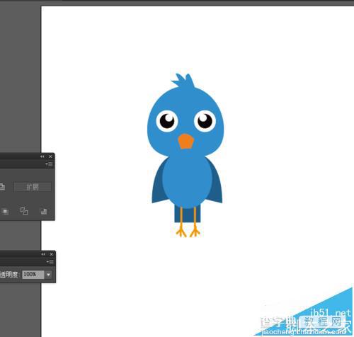 Ai怎么画一个可爱的蓝色小鸟?10
