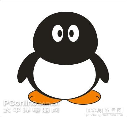 Coreldraw教程：绘制可爱的情侣QQ企鹅14
