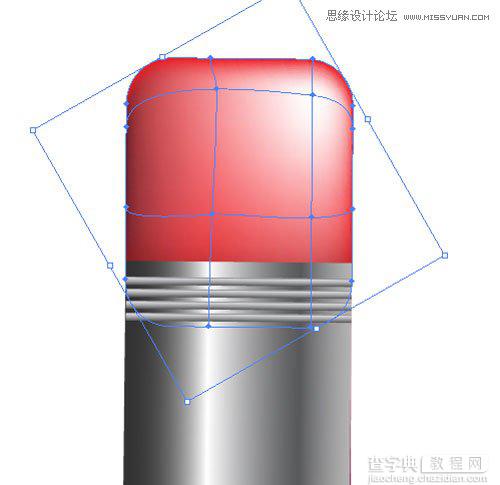 教你用Illustrator创建有钢笔和铅笔的逼真笔筒图标教程38